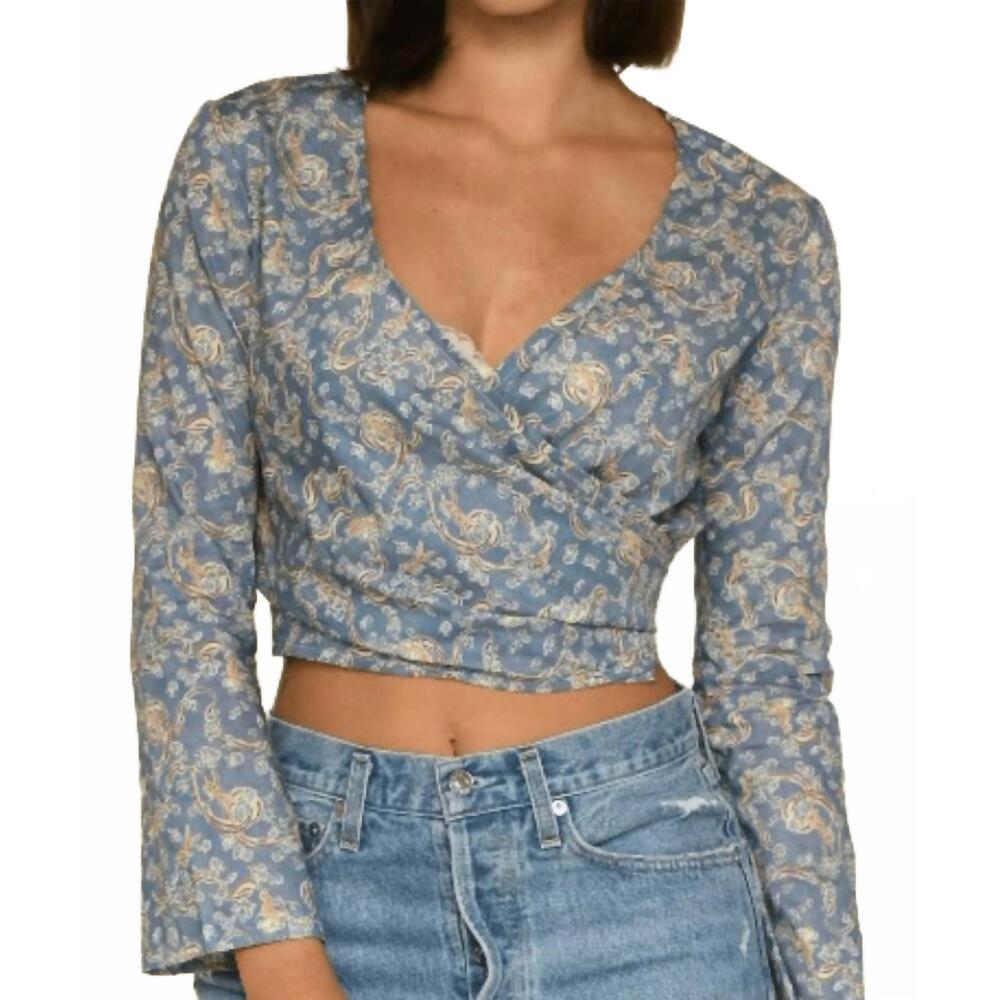 NEW MONTCE wrap crop top in cupid